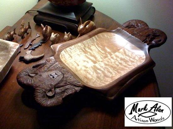 artisan bighorn bowl, walnut bowl